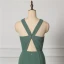 Modest / Simple Green Bridesmaid Dresses 2022 Trumpet / Mermaid Halter Sleeveless Backless Floor-Length / Long Bridesmaid
