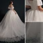 Modest / Simple High-end Ivory Ball Gown Satin Wedding Dresses 2021 Off-The-Shoulder Short Sleeve Backless Royal Train Wedding