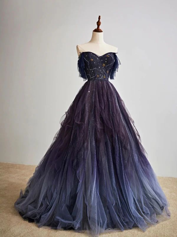 JAEDEN Backless 2024 - Long Ruffled Lace Gown With V-Neck & Crisscross Back  For Teens Prom Dress