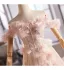 Chic / Beautiful Blushing Pink Appliques Sequins Prom Dresses 2025 A-Line / Princess Off-The-Shoulder Sleeveless Backless Floor-Length / Long Formal Dresses