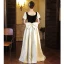 Élégant Noire Robe De Bal 2023 Princesse Encolure Carrée Manches Courtes Dos Nu Noeud Longue Promo Robe De Ceremonie