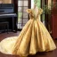 High-end Gold Beading Pearl Rhinestone Sequins Birthday Flower Girl Dresses 2023 Ball Gown Scoop Neck Sleeveless Court Train Flower Girl Dresses
