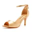 Chic / Beautiful Gold Evening Party Womens Sandals 2023 7 cm Stiletto Heels Ankle Strap Open / Peep Toe Sandals High Heels