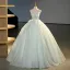 Elegant Sage Green Appliques Prom Dresses 2023 Ball Gown Strapless Sleeveless Backless Floor-Length / Long Prom Formal Dresses