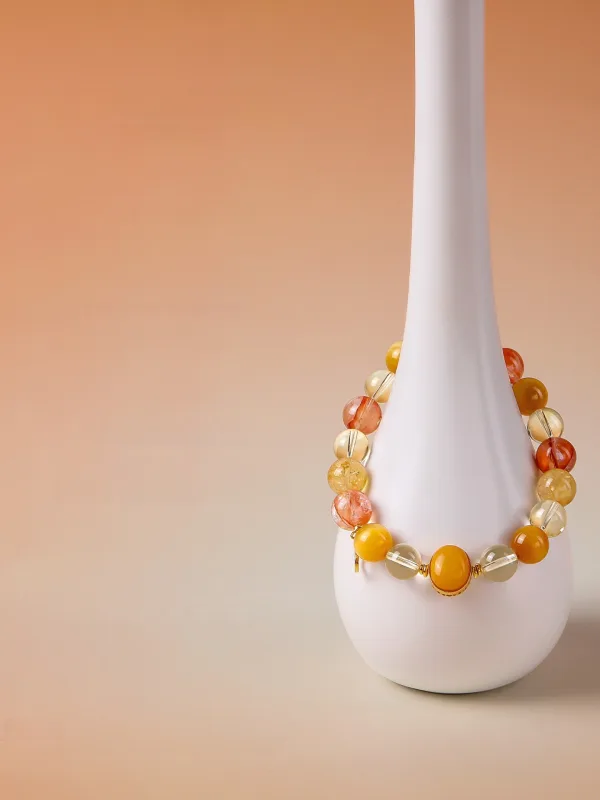 Mode Jaune Fait main Cristal Naturel Ambre Bracelets 2025 Accessorize