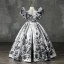 Haut de Gamme Blanche Perlage Perle Robe Ceremonie Fille 2022 Robe Boule Encolure Dégagée Gonflée Manches Courtes Noire Fleur Longue Promo Robe Ceremonie Fille