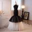 Unusual Black Evening Dresses 2023 Ball Gown Halter Sleeveless Backless Floor-Length / Long Evening Party Formal Dresses