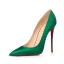 Chic / Belle Vert Soirée Satin Semelle Rouge Escarpins 2023 10 cm Talons Aiguilles À Bout Pointu Escarpins Talons Hauts