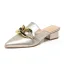 Schlicht Weiß Freizeit Sommer Sandalen Damen 2023 Spitzschuh Low Heel Sandaletten Hochhackige