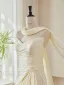 Light Ivory Split Front Trumpet / Mermaid Wedding Dresses 2026 Strapless Sleeveless Backless Sweep Train