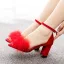 Charmant Schwarz Feder Abend Sandalen Damen 2026 Knöchelriemen 7 cm Stilettos Peeptoes Sandaletten Hochhackige