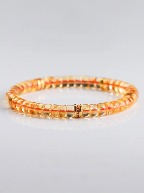 Stunning Yellow Handmade Natural Crystal Bracelet Accessories 2026