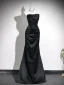 Vintage / Retro Black Evening Dresses 2026 Trumpet / Mermaid Off-The-Shoulder Short Sleeve Backless Floor-Length / Long Formal Dresses