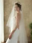 Fantaisiste Blanche Appliques Tulle Voile De Mariée 2026