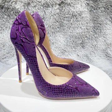 Chic Beautiful Purple Prom Womens Shoes 2023 12 Cm Stiletto Heels Pointed Toe Womens Shoes High Heels