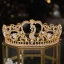 Niezwykły Złote Rhinestone Stop Ozdoby Do Włosów Ślubne 2022 Ślub Tiara