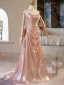 Mode Rougissant Rose Faux Diamant Noeud Robe De Bal 2024 Princesse Bustier Sans Manches Dos Nu Train De Balayage Promo Robe De Ceremonie