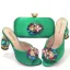 Chic / Beautiful Rhinestone Satin Purple Prom Womens Sandals Clutch Bags 2023 9 cm Open / Peep Toe Crystal Thick Heels Sandals High Heels Clutch Bags