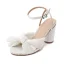 Vintage / Retro Gold Bow Street Wear Womens Sandals 2022 Ankle Strap 6 cm Thick Heels Open / Peep Toe Sandals High Heels