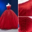 High-end Burgundy Beading Pearl Sequins Prom Dresses 2023 Ball Gown One-Shoulder Sleeveless Backless Court Train Prom Formal Dresses