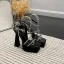 Uroczy Lawenda Wieczorowe Rhinestone Sandały Damskie 2023 Z Paskiem 15 cm Szpilki Peep Toe Sandały Wysokie Obcasy