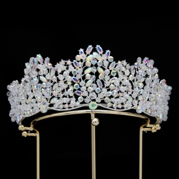 Barock Multi Färger Rhinestone Pärla Brud Huvudbonad 2024 Legering Bröllop Tillbehör