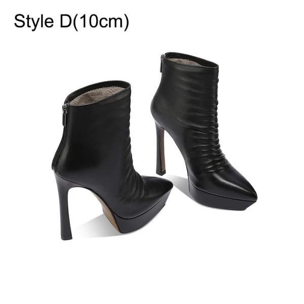Vintage / Retro Brown Street Wear Leather Womens Boots 2023 13 cm Stiletto Heels Pointed Toe Boots