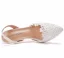 Chic / Belle Blanche En Dentelle Fleur Chaussure De Mariée 2022 7 cm Talons Aiguilles À Bout Pointu Mariage Talons Hauts