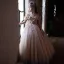 Élégant Rougissant Rose Perlage Appliques Anniversaire Robe Ceremonie Fille 2025 Robe Boule Encolure Dégagée Manches Courtes Dos Nu Noeud Longue