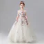Flower Fairy Sky Blue Sequins Lace Flower Appliques Birthday Flower Girl Dresses 2025 Ball Gown Scoop Neck Sleeveless Floor-Length / Long