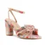Sexy Blanche Été Vêtement de rue Sandales Femme 2023 Bride Cheville Noeud 8 cm Talons Épais Peep Toes / Bout Ouvert Sandales Talons Hauts
