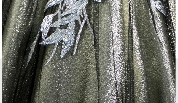 Demure Black Glitter Sequins Prom Dresses 2025 Ball Gown Square Neckline Puffy Short Sleeve Backless Floor-Length / Long Prom Formal Dresses