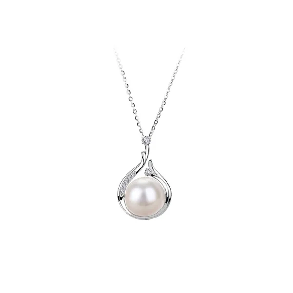 Eleganta Silver Rhinestone Pärla Saterling Silver Bal Örhängen Halsband Tillbehör 2023