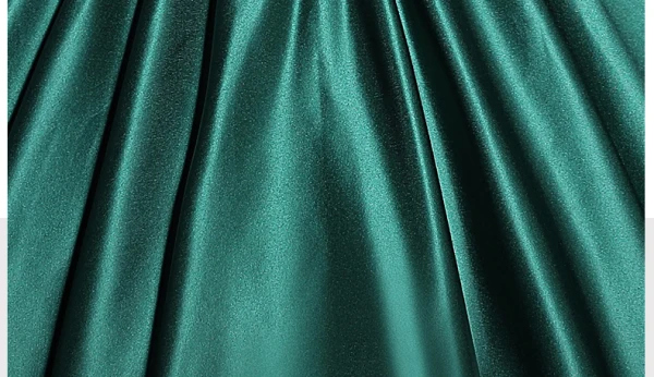 Vintage / Retro Dark Green Satin Prom Dresses 2024 Ball Gown Square Neckline Short Sleeve Backless Bow Floor-Length / Long Prom Formal Dresses