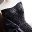 Sexy Schwarz Pailletten Abendkleider 2023 Meerjungfrau Bandeau Schleife Ärmellos Rückenfreies Lange Abend Festliche Kleider