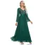 Chic / Beautiful Dark Green Sequins Evening Dresses 2023 A-Line / Princess V-Neck Long Sleeve Chiffon Sash Floor-Length / Long Evening Party Formal Dresses