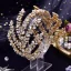 Uroczy Złote Rhinestone Stop Ozdoby Do Włosów Ślubne 2023 Ślub