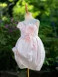 Chic / Beautiful Blushing Pink Appliques Birthday Flower Girl Dresses 2024 Spaghetti Straps Sleeveless Backless Short