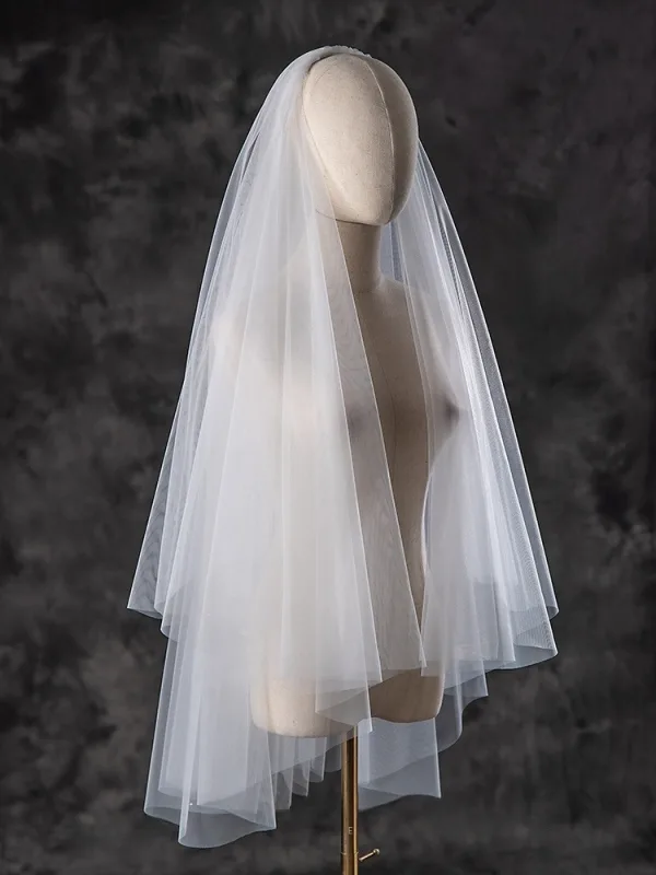 Simple Blanche 1 m Tulle Voile De Mariée 2025
