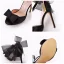 Sexy Noire Soirée Noeud Sandales Femme 2022 Bride Cheville 11 cm Talons Aiguilles Peep Toes / Bout Ouvert Sandales Talons Hauts
