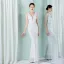 Sparkly Black Sequins Evening Dresses 2022 Trumpet / Mermaid V-Neck Beading Sleeveless Floor-Length / Long Evening Party Formal Dresses