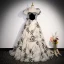 Chic / Beautiful Black Prom Dresses 2023 A-Line / Princess Square Neckline Puffy Short Sleeve Backless Bow Floor-Length / Long Prom Formal Dresses