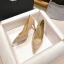 Fashion Nude Evening Party Suede Sequins Pumps 2023 Leather 8 cm Stiletto Heels Pointed Toe Pumps High Heels