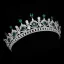 Barock Silver Rhinestone Zirkon Tiara Brud Huvudbonad 2024 Bröllop Tillbehör
