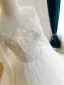 High-end White Handmade  Beading Pearl Sequins Lace Flower Wedding Dresses 2026 Ball Gown Off-The-Shoulder Long Sleeve Backless Floor-Length / Long Tulle