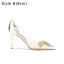 Sexy Gold Abend Strass Schmetterling Pumps Hochhackige 2022 8 cm Stilettos Spitzschuh Pumps