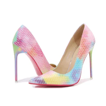 Chic Beautiful Evening Party Multi Colors Pumps 2023 11 Cm Stiletto Heels Pointed Toe Pumps High Heels