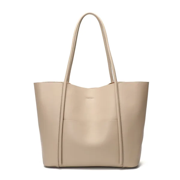 Fashion Women Khaki Bags Casual Leather Tote Bag Women's Bags Solid Color Holiday Handbag 2023