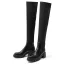 Fashion Brown Fall Winter Street Wear Sock Boots 2023 6 cm Thick Heels Round Toe Womens Boots