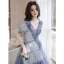 Elegant Sky Blue Beading Sequins Prom Dresses 2022 A-Line / Princess V-Neck Short Sleeve Backless Floor-Length / Long Prom Formal Dresses